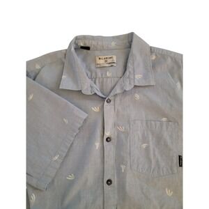 Billabong Mens Short Sleeve Button Up Sailboat Print Tailored Fit Stretch XL‎